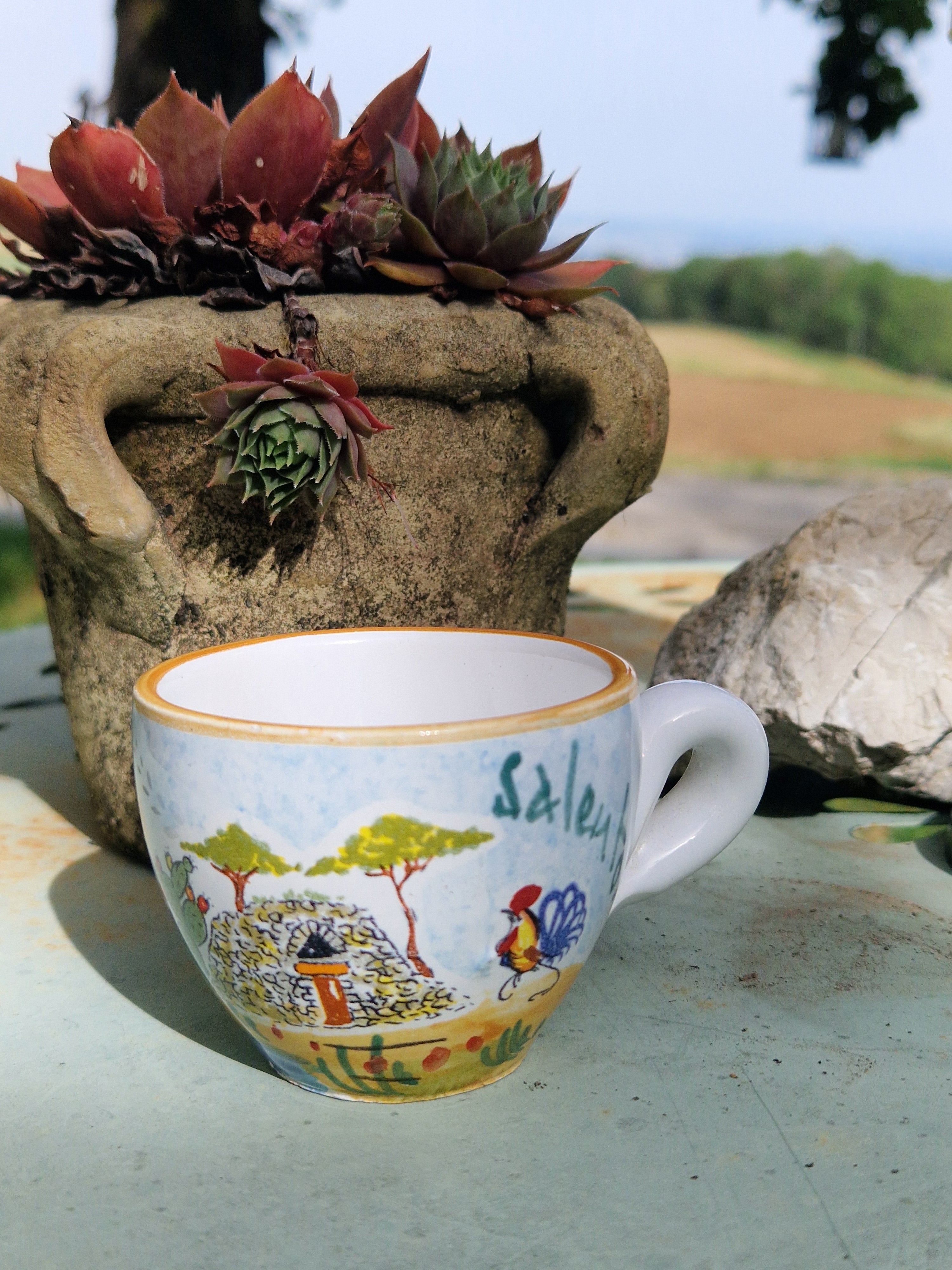 Tasse en céramique Salento avec trullo et coq