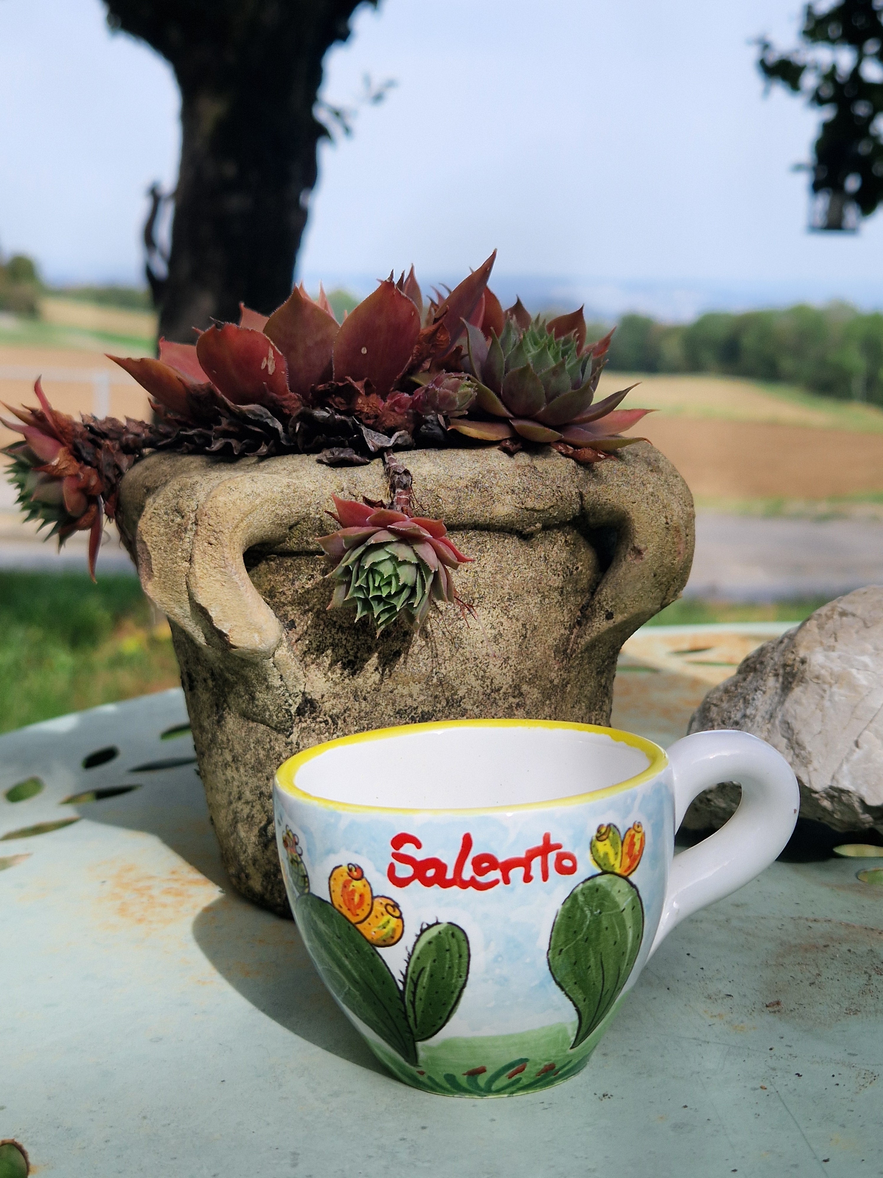 Tasse en céramique Salento avec figuiers de Barbarie