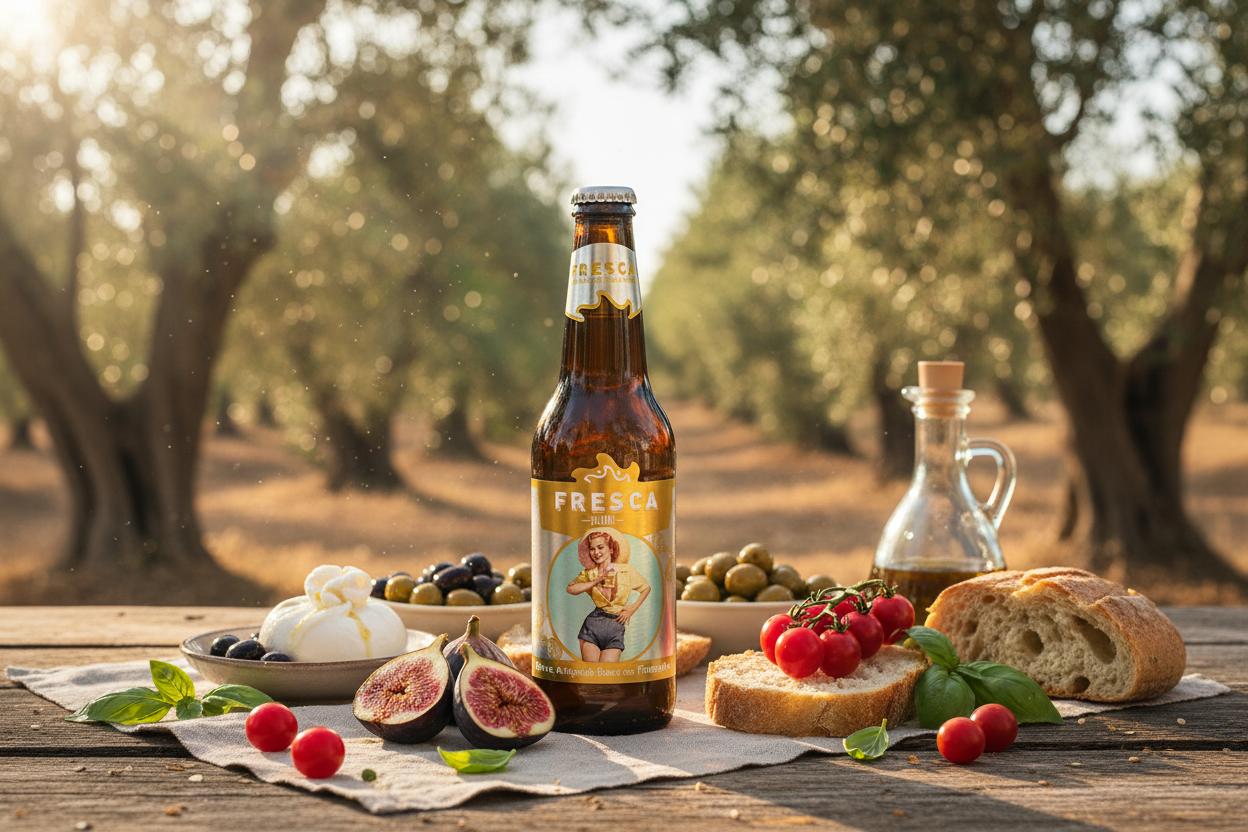 Fresca Birra Bianca - Campagna Salentina con fichi e olive