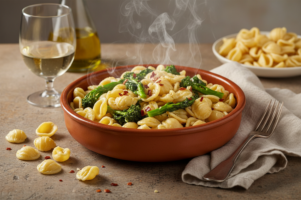 Orecchiette il Salento con cime di rapa